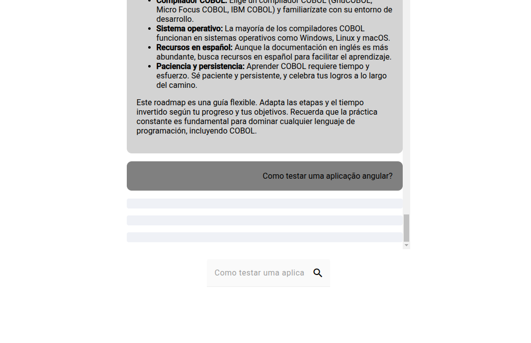 Prompt de um chat com IA Generativa